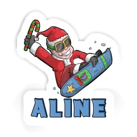 Aline Autocollant Snowboardeur Image