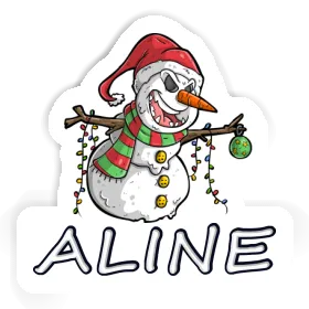 Aline Autocollant Bonhomme de neige Image