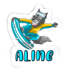 Autocollant Snowboardeur Aline Image