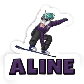 Autocollant Aline Snowboardeuse Image