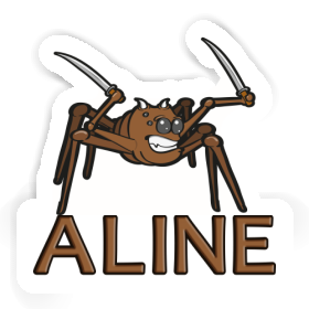 Sticker Aline Fighting Spider Image