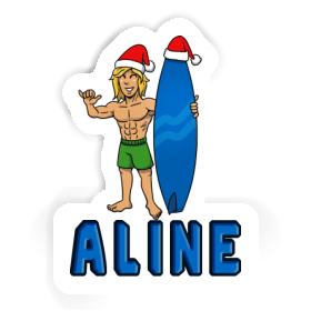 Sticker Aline Christmas Surfer Image