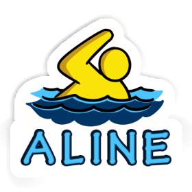 Sticker Swimmer Aline Image