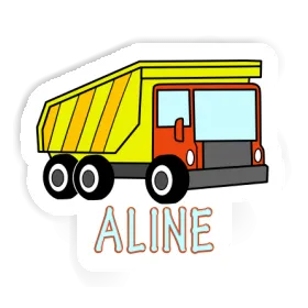 Camion à benne Autocollant Aline Image