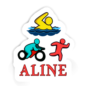 Autocollant Triathlète Aline Image