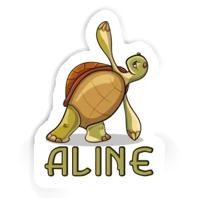 Sticker Yoga Turtle Aline Image