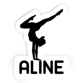 Sticker Yoga Woman Aline Image