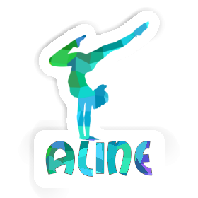 Yoga Woman Sticker Aline Image