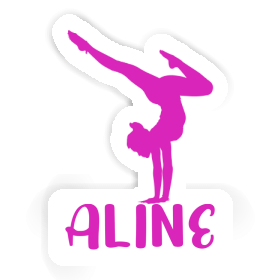 Sticker Yoga-Frau Aline Image