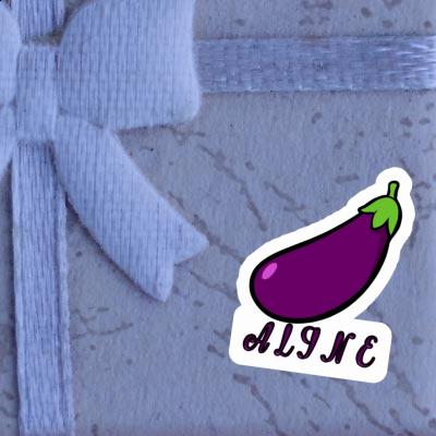 Aubergine Aufkleber Aline Laptop Image