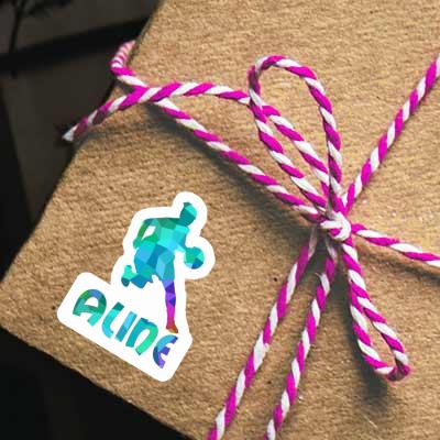 Aline Sticker Basketball Player Laptop Image