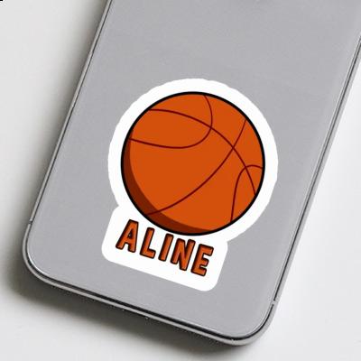 Ballon de basketball Autocollant Aline Image