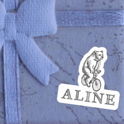 Sticker Bicycle rider Aline Laptop Image