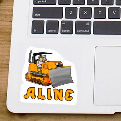 Bulldozer Sticker Aline Notebook Image