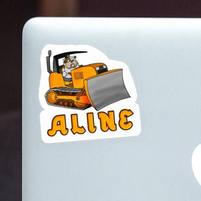 Bulldozer Sticker Aline Laptop Image