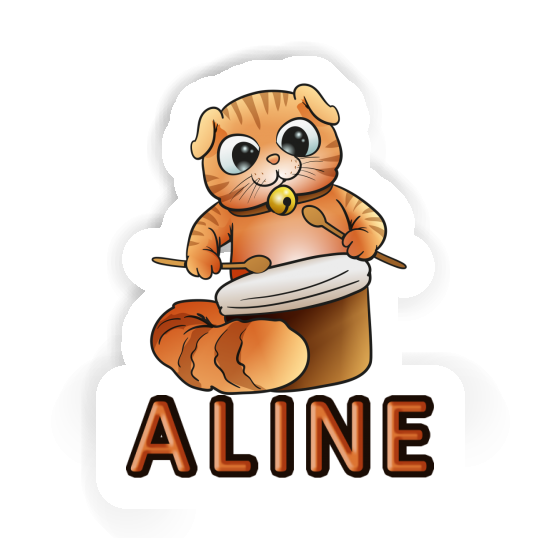 Aufkleber Aline Trommler-Katze Gift package Image