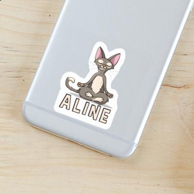 Yoga-Katze Sticker Aline Image