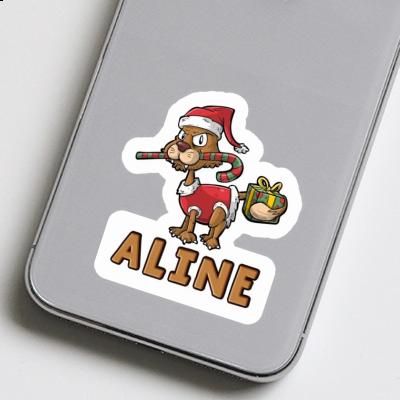 Aline Sticker Christmas Cat Image