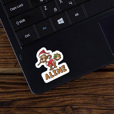 Aline Sticker Christmas Cat Laptop Image