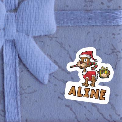 Aline Sticker Christmas Cat Notebook Image