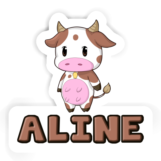 Cow Sticker Aline Notebook Image