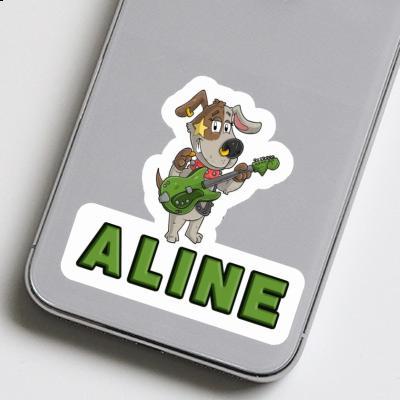 Aline Sticker Guitarist Image