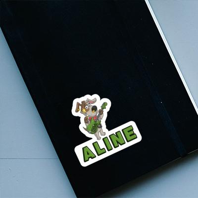 Sticker Aline Guitarist Laptop Image