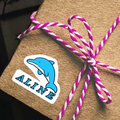 Dolphin Sticker Aline Laptop Image