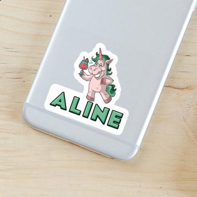 Autocollant Aline Licorne festive Gift package Image