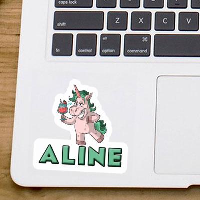 Autocollant Aline Licorne festive Notebook Image