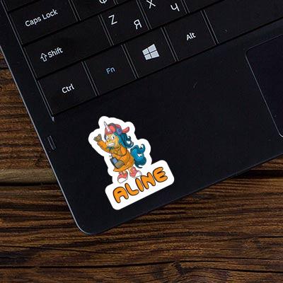 Aline Sticker Hip-Hop Einhorn Notebook Image