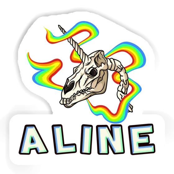 Crâne de licorne Autocollant Aline Image