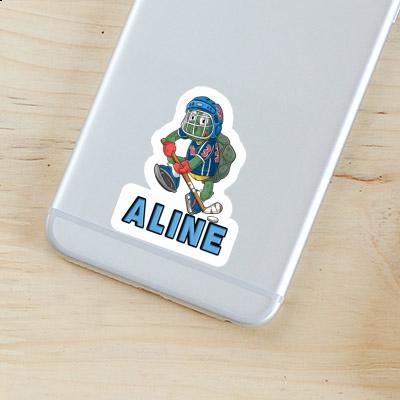 Sticker Hockey Player Aline Notebook Image