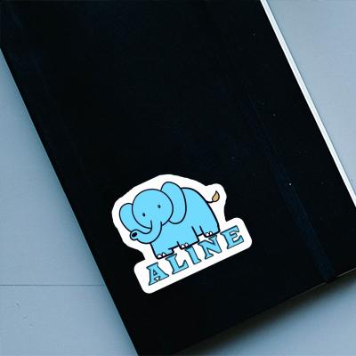 Aline Sticker Elephant Notebook Image