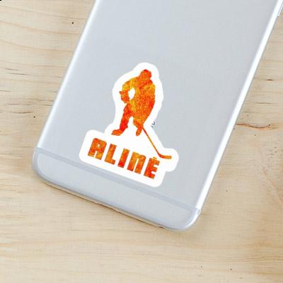 Aline Sticker Hockey Player Notebook Image