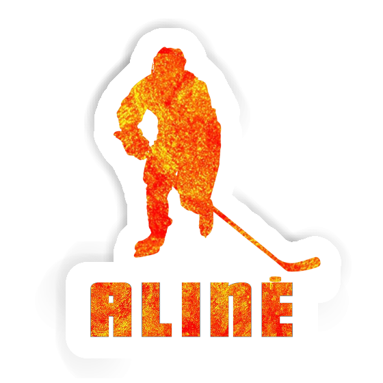 Aline Sticker Hockey Player Notebook Image