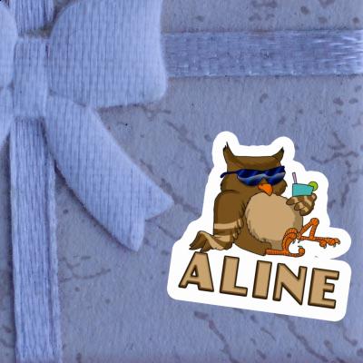 Sticker Aline Cool Owl Notebook Image