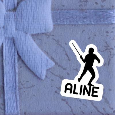 Fencer Sticker Aline Notebook Image