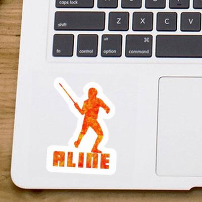 Aline Sticker Fencer Image