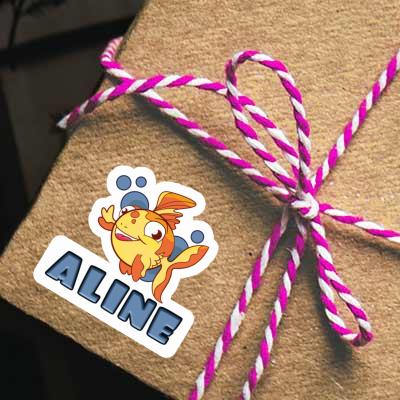 Sticker Aline Fish Gift package Image