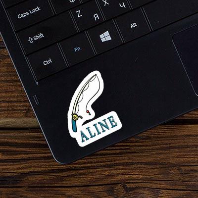 Sticker Aline Fishing Rod Notebook Image