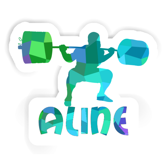 Sticker Gewichtheber Aline Image