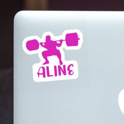 Weightlifter Sticker Aline Notebook Image