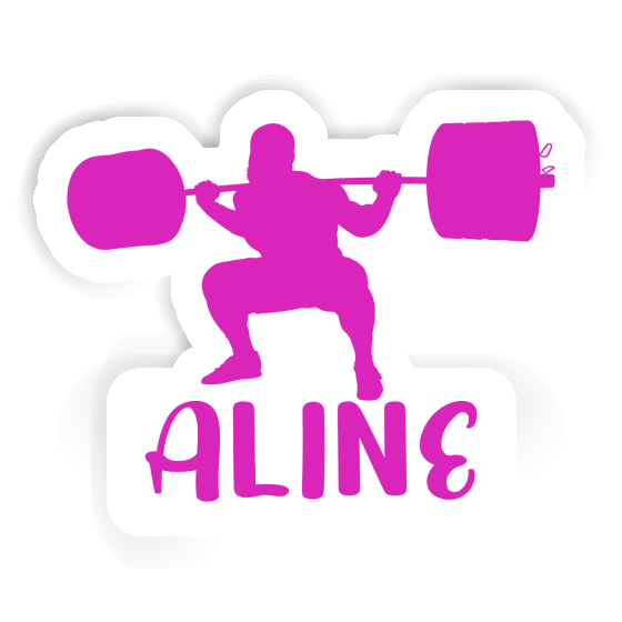 Weightlifter Sticker Aline Laptop Image