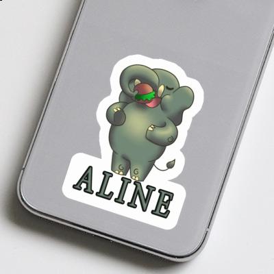 Sticker Elephant Aline Gift package Image