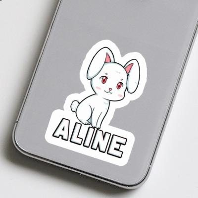 Lapin Autocollant Aline Image