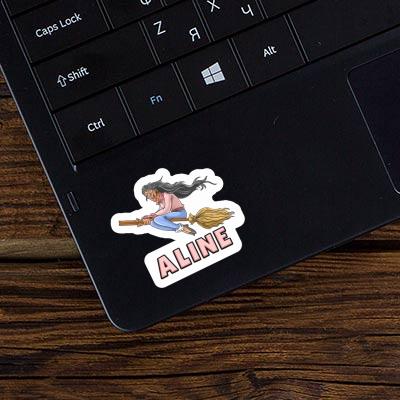 Witch Sticker Aline Laptop Image