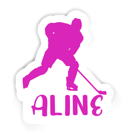 Hockey Player Sticker Aline Gift package Image