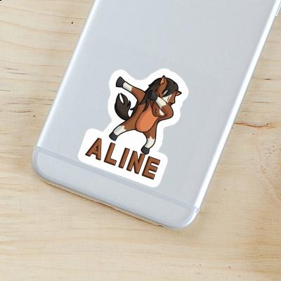 Sticker Aline Dabbing Horse Image