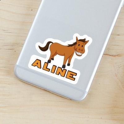 Aline Sticker Grinning Horse Notebook Image